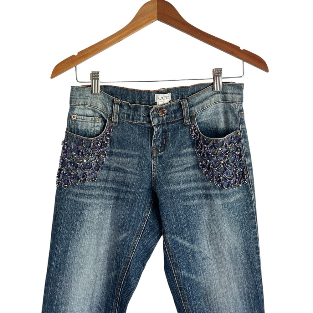 Vintage Cache Low Rise Boot Cut Jeans with
Embellished Pockets - Picture 6 of 8